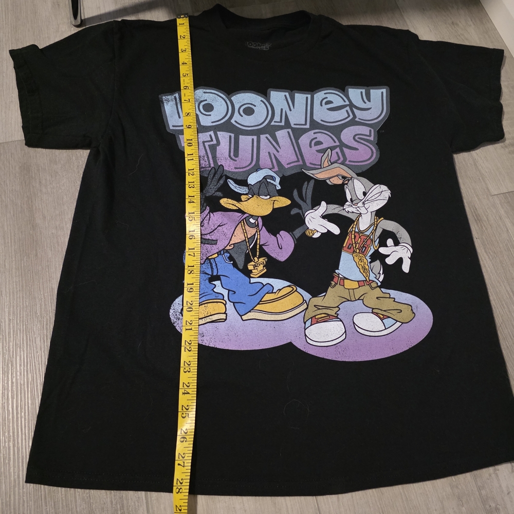 Looney Tunes Daffy Duck & Bugs Bunny Graphic Tee Black Size Large - Picture 5 of 5